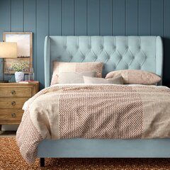 Nadine tufted upholstered low deals profile standard bed